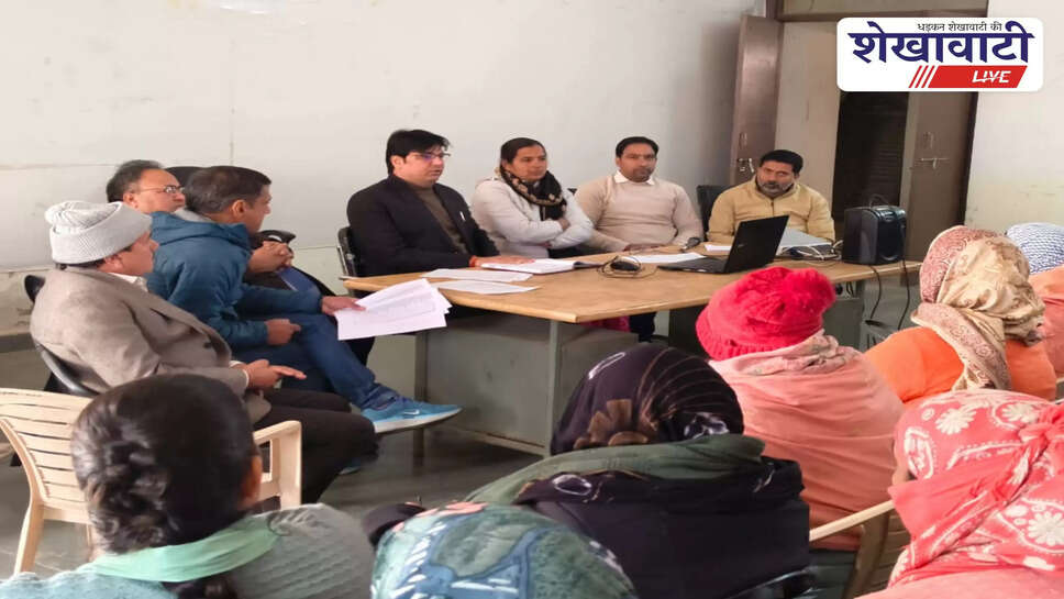 CMHO reviewing health services with block officers in Jhunjhunu