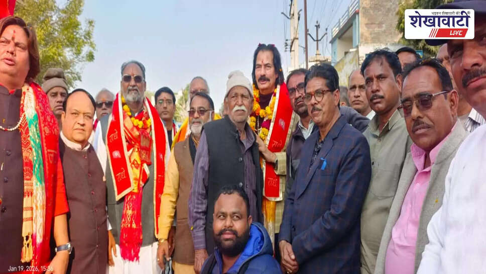 Aashirwad Balaji Dham festival celebrations in Ratanagar, devotees present