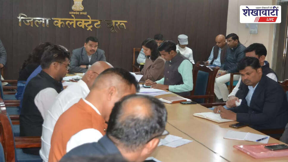Churu Collector Abhishek Surana chairs weekly review meeting officials present