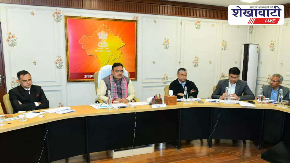 CM Bhajanlal Sharma reviews development projects in Jaipur meeting