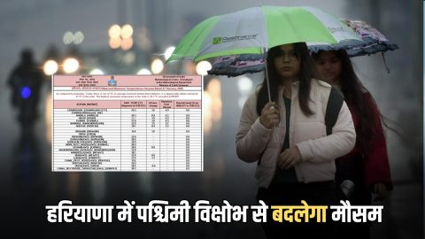 Haryana Weather Update : हरियाणा के सिरसा समेत कई जिलों में देर रात बूंदाबांदी, पश्चिमी विक्षोभ से बदलेगा मौसम; देखें होली के आसपास कैसा रहेगा मौसम