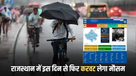Rajasthan Rain ALert : राजस्थान में इस दिन से फिर करवट लेगा मौसम, हो सकती है बारिश, अलर्ट जारी