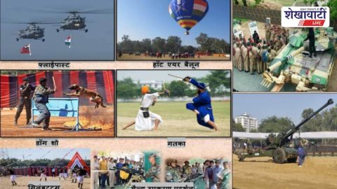 Ex-servicemen rally with military display in Churu