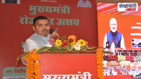 Churu Rozgar Utsav at Town Hall with officials