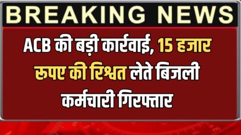 Haryana ACB Action: हरियाणा में विजिलेंस ब्यूरो की बड़ी कार्रवाई, 15 हजार रूपए की रिश्वत लेते बिजली कर्मचारी गिरफ्तार