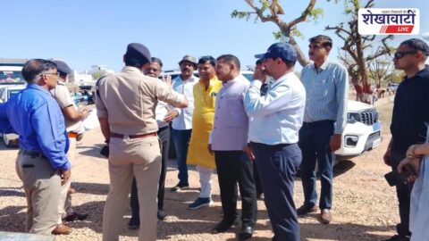 Divisional commissioner inspects ESM rally preparations at Churu stadium