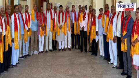 Raghunath school alumni celebrating Holi reunion in Ratangarh restaurant