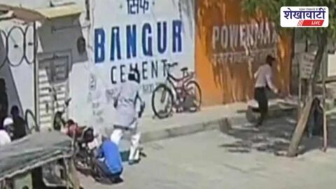 CCTV captures thief stealing bag from bike handle in Churu