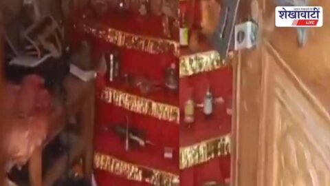 Temple theft incident broken locks and CCTV clue in Sardarshahar