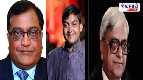 Students receiving Saraf Scholarship and awards at school ceremony