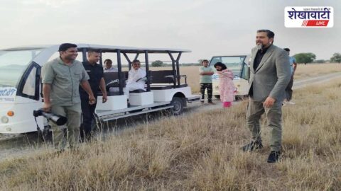 Grammy winner Ricky Kej visiting Tal Chhapar wildlife sanctuary Churu