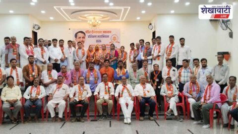 BJP workers attending training camp sessions in Ratangarh Churu