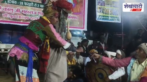 Local artists perform traditional dances during Fagan festival in Jhunjhunu