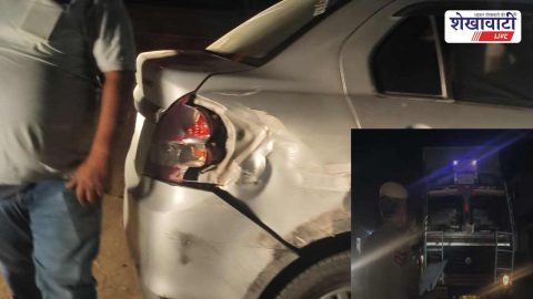 Container truck hits parked car and driver caught in Chidawa