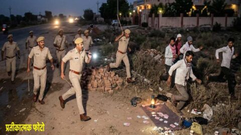 Jhunjhunu police arrest six gamblers near Mandrela bypass