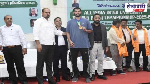 JJT University boxer Rahul wins silver medal in inter university boxing