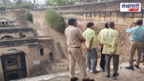 Historic Medtani Baori Jhunjhunu restoration plan inspection by officials