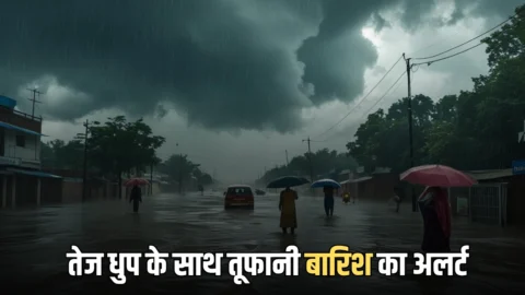 आज और कल इन जिलों में तेज धुप के साथ तूफानी बारिश का अलर्ट