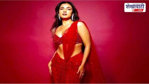 Sonal Chauhan cheering Mumbai Indians at Wankhede Stadium