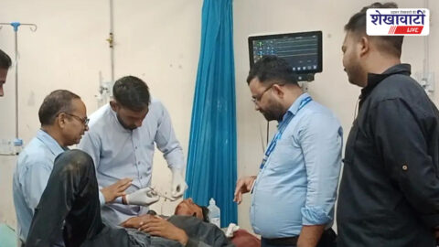 Bike accident victim taken to hospital by toll ambulance Churu