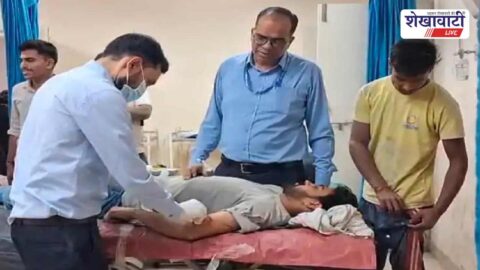 Construction worker injured by grinder machine during work in Churu
