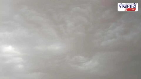 Cloudy sky and rain in Churu due to western disturbance