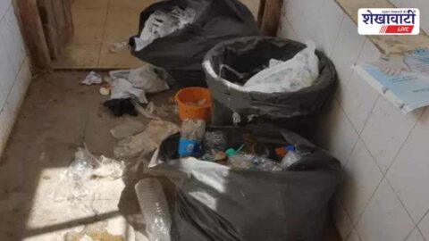 Garbage piled near ICU area at DB Hospital Churu