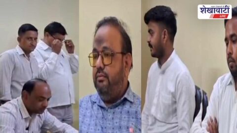 ACB team arresting accused taking bribe in Churu Rajasthan