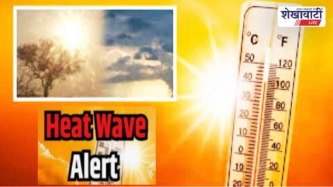 Heatwave conditions in Churu with people protecting from extreme heat