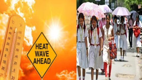 School children attending early morning classes due to heatwave Churu