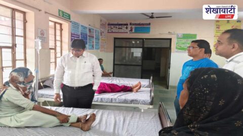 CMHO inspects Mukundgarh CHC reviews health services and malaria preparedness