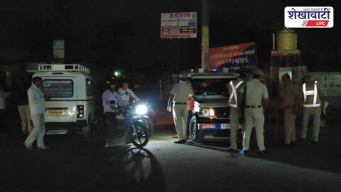 Chirawa police checking vehicles during anti drunk driving campaign