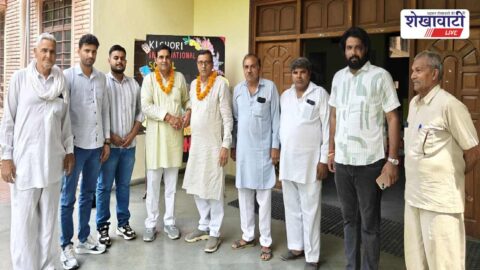 Vijay Kulhar honoured for donation to Tejaji temple construction