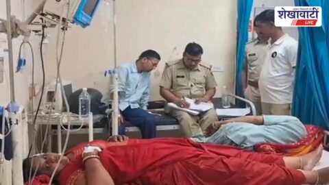 Family dispute violence Churu Khinwasar injured hospitalized police case