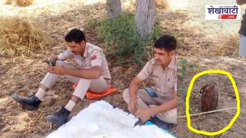 Live hand grenade found in field Jhunjhunu police securing area