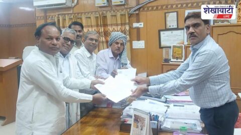 Katli river Jhunjhunu green belt plantation demand memorandum submission