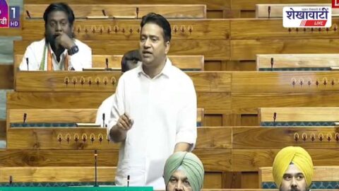 Rahul Kaswan speaking in Lok Sabha about truck drivers issues