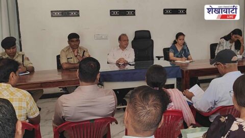 Khatushyamji development meeting officials discussing road ropeway plans