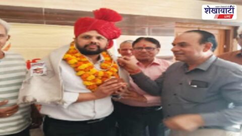 Dr Saurabh Joshi honoured in Laxmangarh after health award