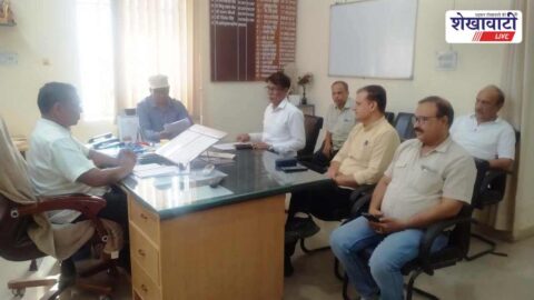 Health workers conducting house survey under malaria campaign Sikar