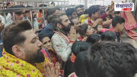 Chirag Paswan offering prayers at Khatushyamji temple Sikar Rajasthan