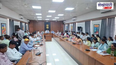 District officials meeting led by collector reviewing schemes in Sikar