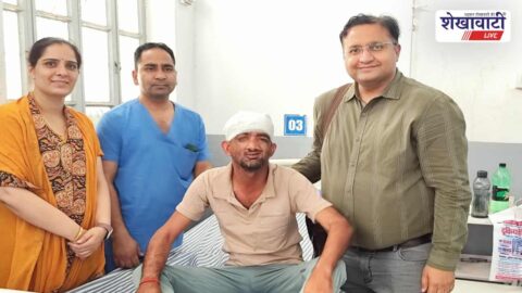 Doctors performing hydrocephalus treatment at Dhukia Hospital Jhunjhunu