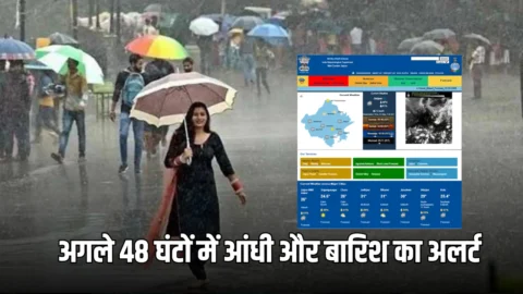 राजस्थान मौसम का यू-टर्न : अगले 48 घंटों में धूलभरी आंधी और बारिश का अलर्ट, जानें आपके जिले का हाल