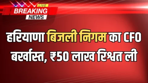 हरियाणा बिजली निगम का CFO बर्खास्त, ₹50 लाख रिश्वत ली
