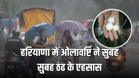 हरियाणा वेदर अलर्ट: हरियाणा में ओलावर्ष्टि ने सुबह सुबह लोगों को कराया जनवरी का एहसास, अगले दो दिनों के लिए जारी हुआ ये अलर्ट