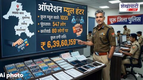 Churu News : साइबर ठगी पर बड़ा एक्शन: 6 करोड़ के म्यूल खाते उजागर