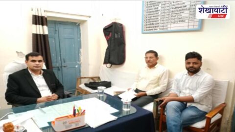 Officials meeting for National Lok Adalat preparation in Ratangarh court