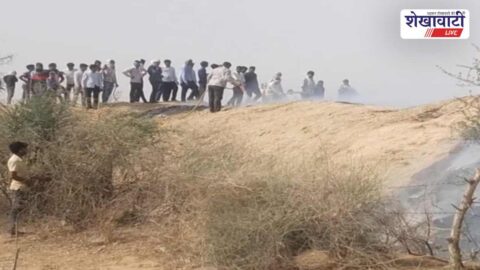 Fire breaks out in stored mustard fodder at Sandwa farm