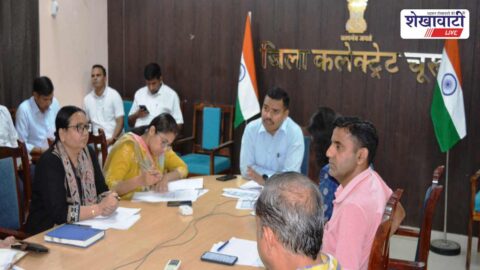 Churu Collector reviewing water electricity and census arrangements meeting